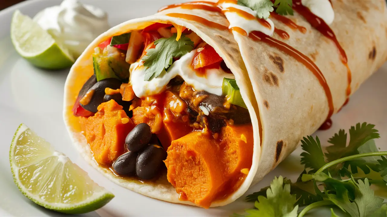 Sweet Potato and Black Bean Breakfast Burrito