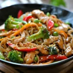 Chicken Stir Fry with Rice Noodles