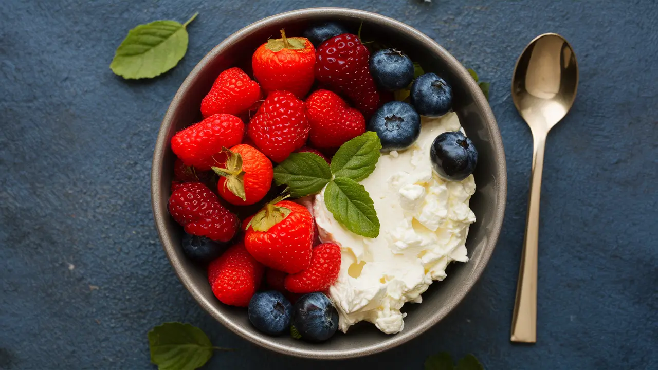 Cottage Cheese Fruit Bowl 