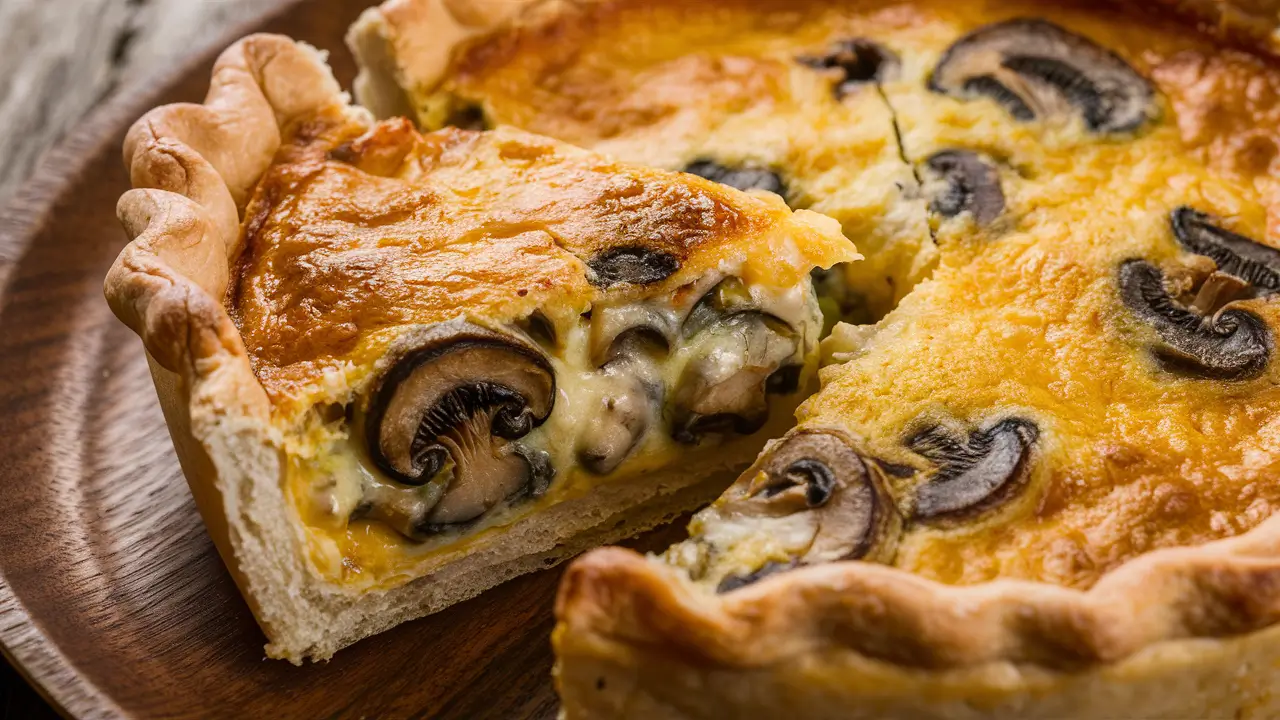 Mushroom and Cheese Quiche