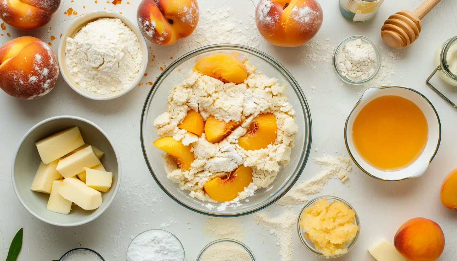 Peach Cobbler with Cake Mix ingredients and preparation