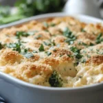 Cheesy broccoli cauliflower casserole