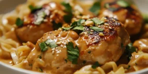 Creamy Peanut-Lime Chicken With Noodles