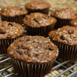 Healthy Chocolate Zucchini Bran Muffins