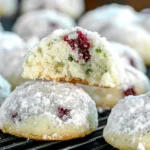 Cranberry Lime Snowball Cookies