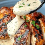 Grilled chicken with smoky seasoning served with creamy Alabama White Sauce