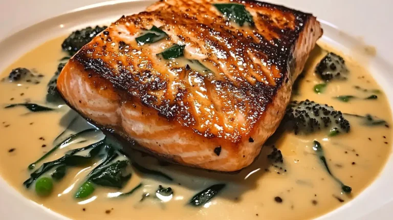 Pan-Seared Salmon with Creamy Florentine Sauce