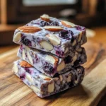 blueberry nougat artisanal close-up
