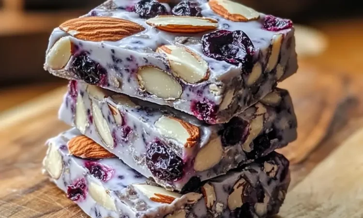 blueberry nougat artisanal close-up