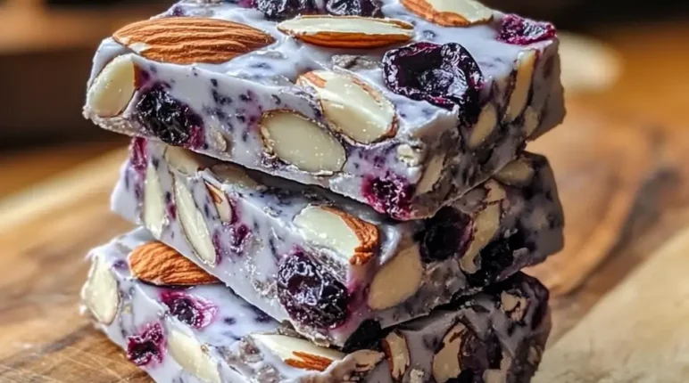 blueberry nougat artisanal close-up