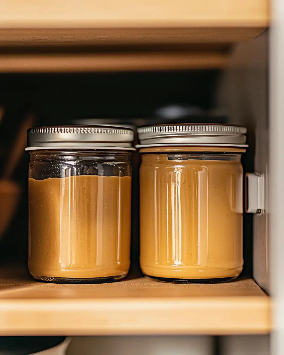 glass peanut butter jars storage
