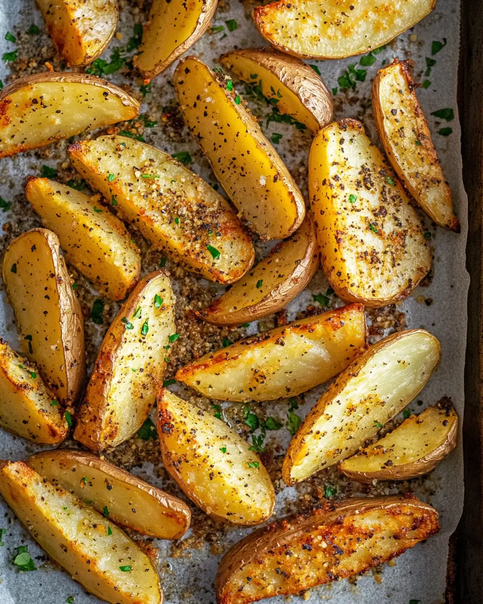 crispy baked potato wedges for salad bowl
