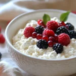 lactose free cottage cheese topped with berries