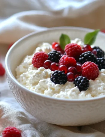 lactose free cottage cheese topped with berries