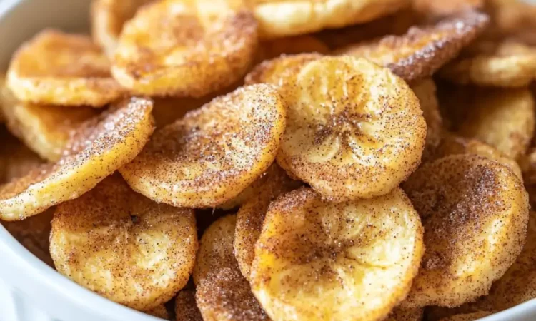 Cinnamon Sugar Air Fryer Banana Chips