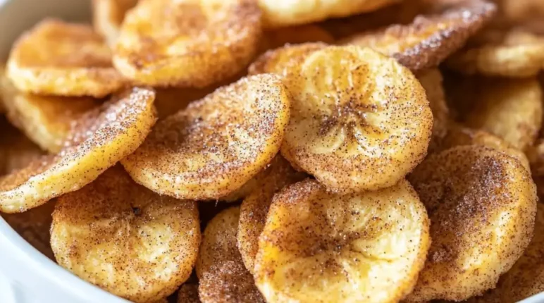 Cinnamon Sugar Air Fryer Banana Chips
