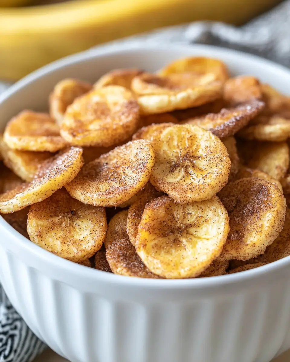 Cinnamon Sugar Air Fryer Banana Chips