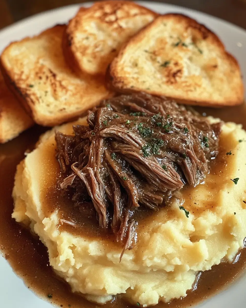 shredded beef and gravy