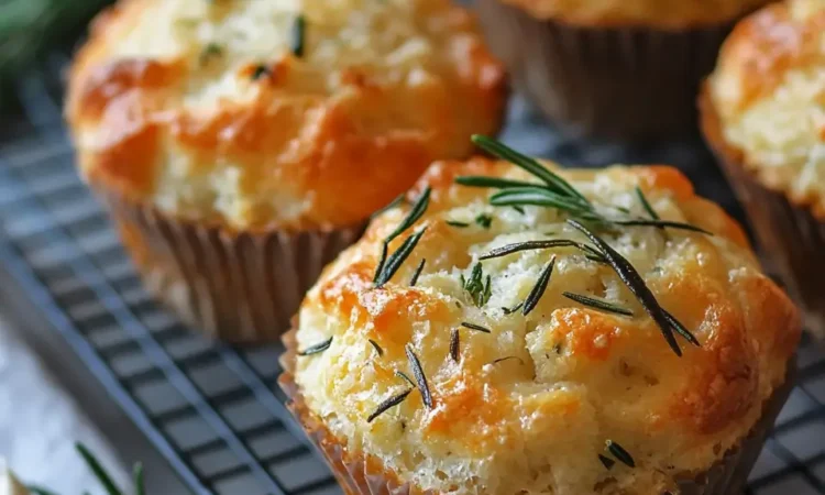 Garlic Rosemary Focaccia Muffins