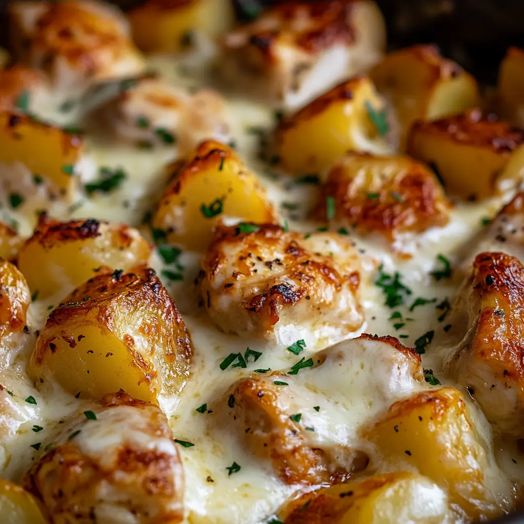 Garlic Parmesan Crockpot Chicken and Potatoes