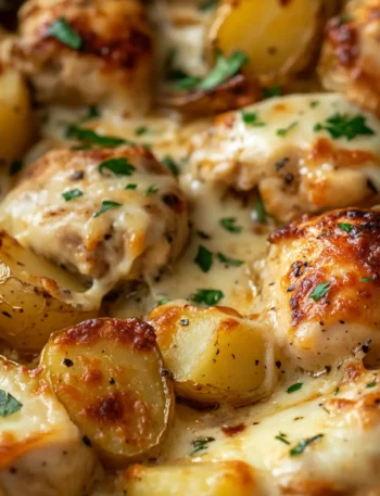 Garlic Parmesan Crockpot Chicken and Potatoes