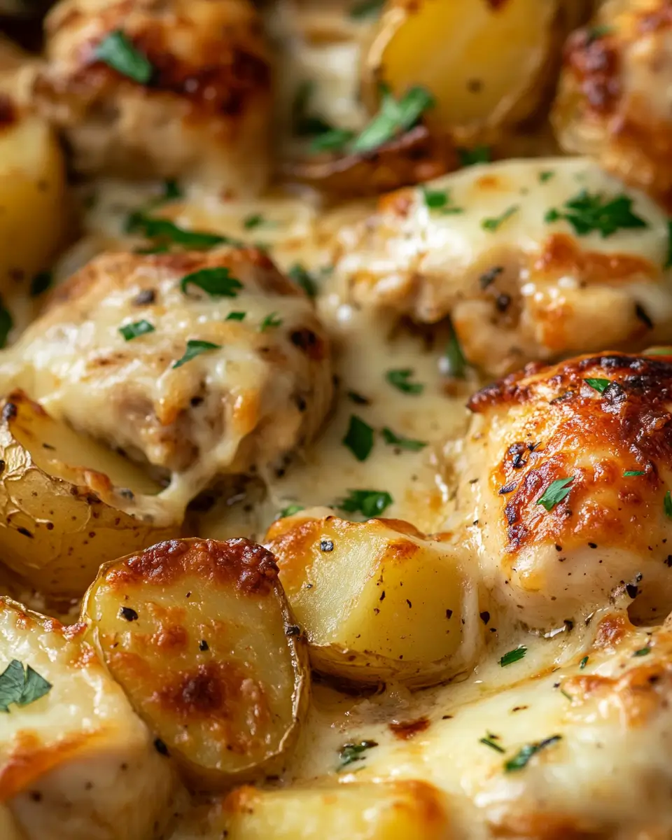 Garlic Parmesan Crockpot Chicken and Potatoes