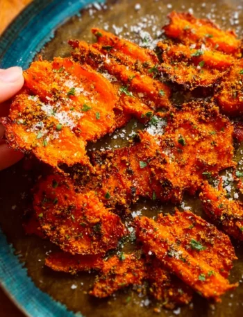 crispy smashed carrots