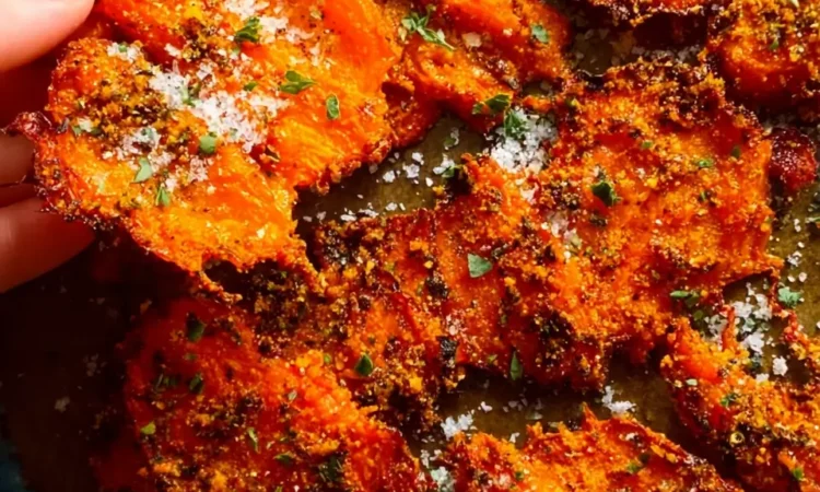 crispy smashed carrots