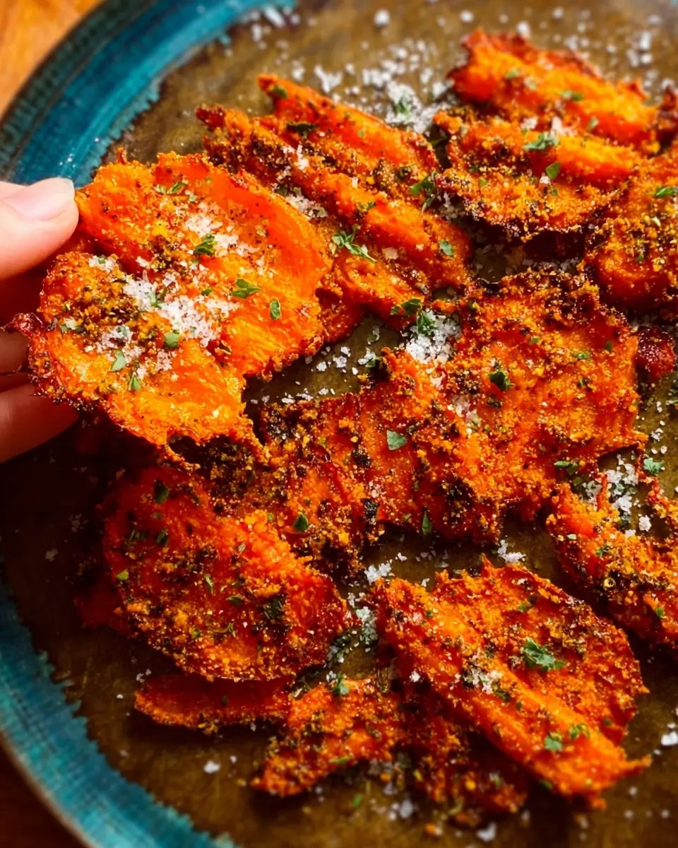 crispy smashed carrots