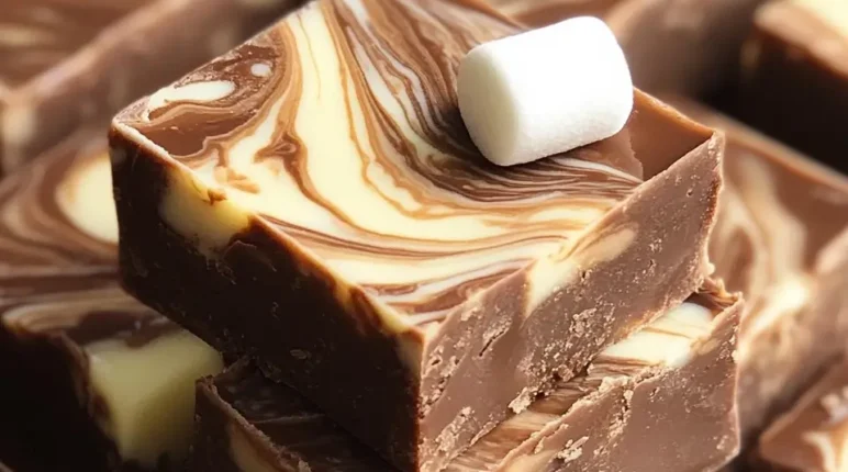 Chocolate Marshmallow Swirl Fudge