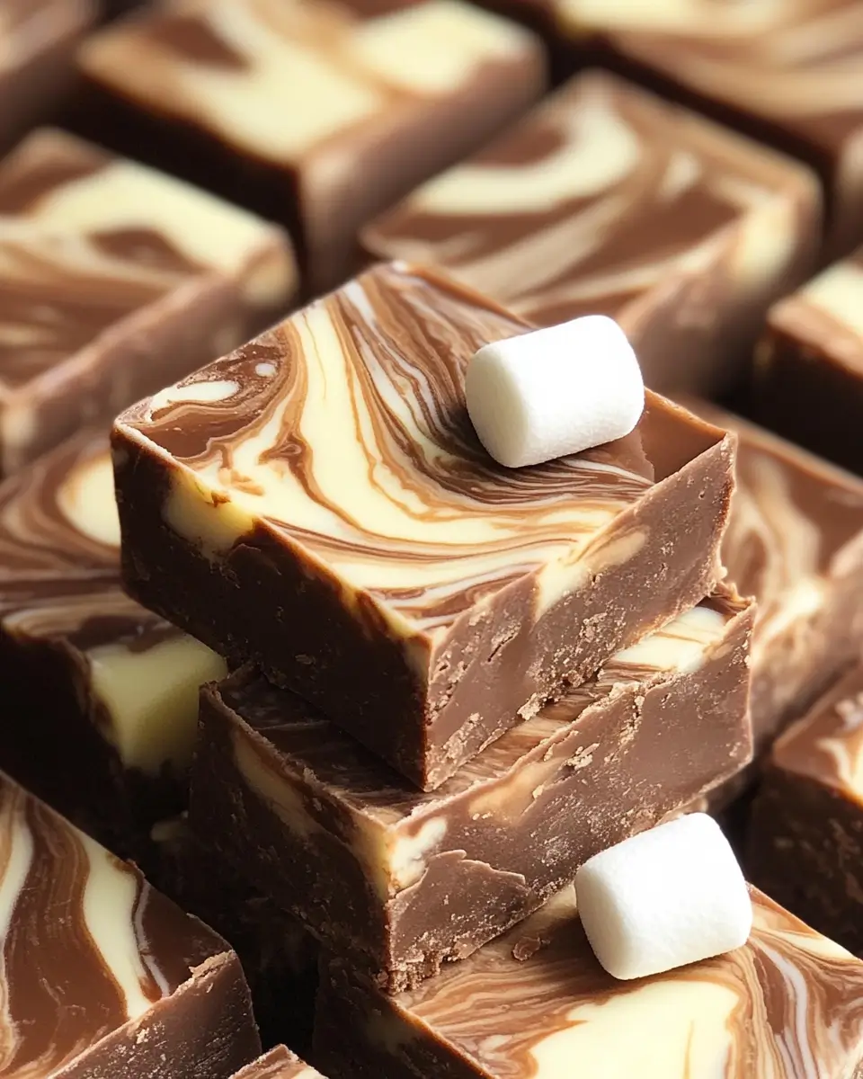 Chocolate Marshmallow Swirl Fudge