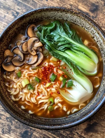 healing ginger garlic broth with rice noodles