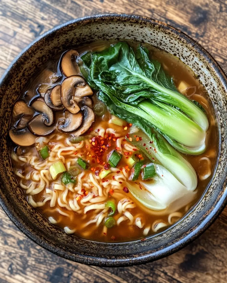 healing ginger garlic broth with rice noodles