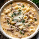 creamy sausage pasta soup