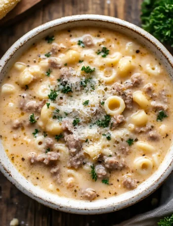 creamy sausage pasta soup