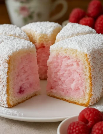Raspberry Angel Food Cake