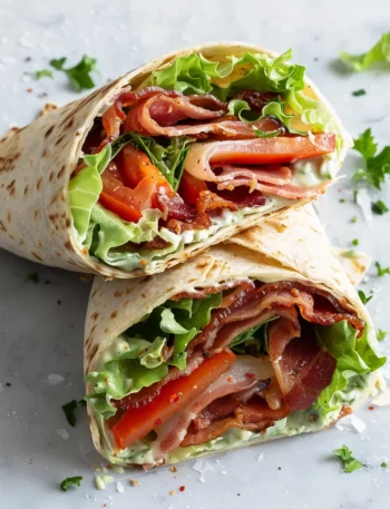 low carb BLT wrap