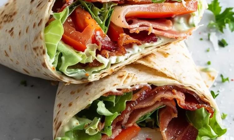 low carb BLT wrap