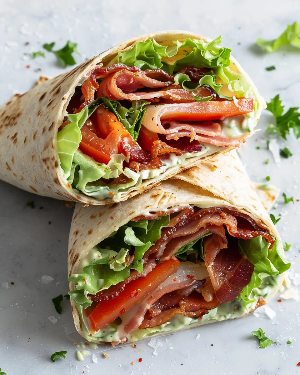 low carb BLT wrap