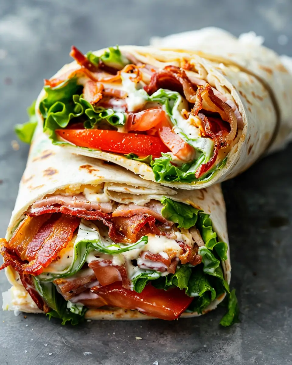 low carb BLT wrap