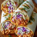 BBQ Chicken Coleslaw Wraps