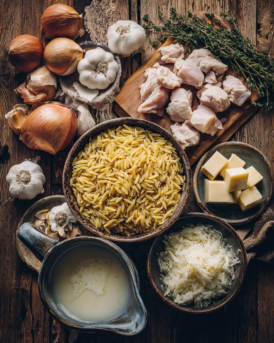 French onion chicken orzo casserole ingredients