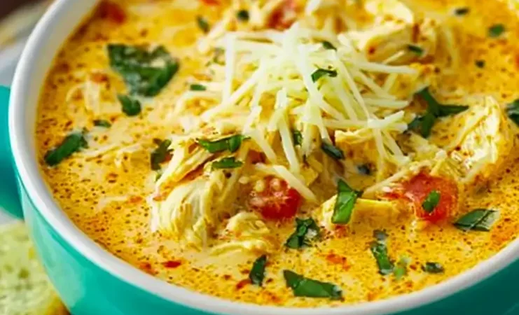Crock Pot Creamy Chicken Parmesan Soup